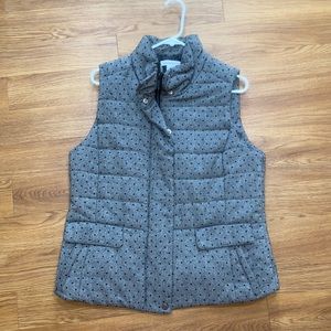 Gray & black polka dot vest. Like new.